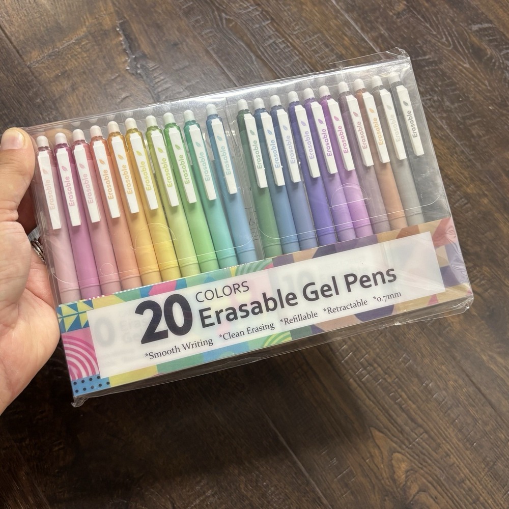 Lineon Erasable Gel Pens 20 Colors NEW